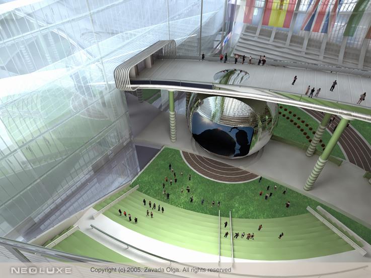 Interior of media center Olympics