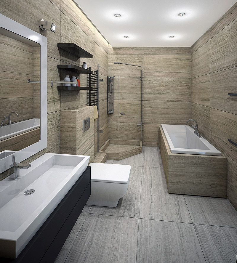 Дизайн ванной комнаты в стиле Минимализм