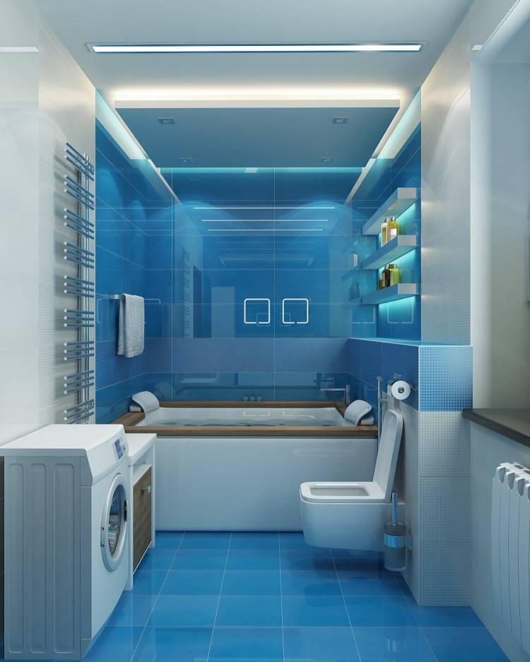 Дизайн ванной комнаты в коттедже