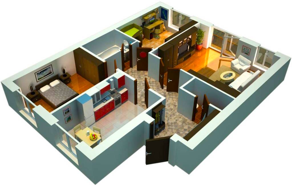 Увеличить комнаты в панельной трёшке