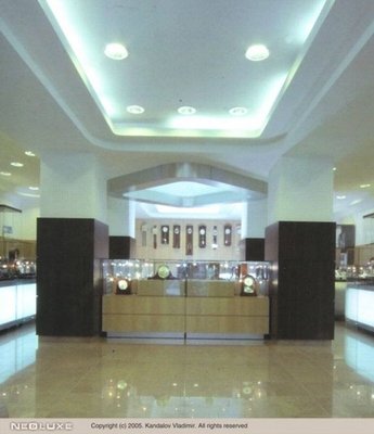 Дизайн интерьера салона швейцарских часов